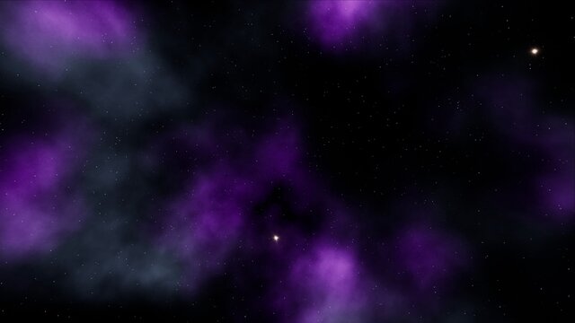 Purple Nebula Energy with Many Stars in the Space © shufilm