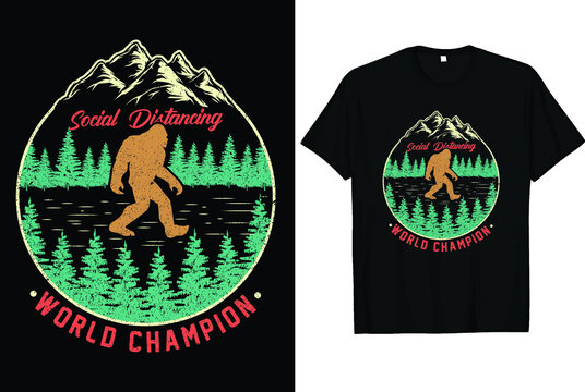 Social distancing world clearance champion shirt