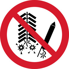 ISO 7010 P040 Do not set off fireworks