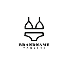 bikini logo icon design template vector
