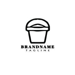 bucket logo icon design template vector illustration