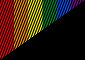 Abstrakcyjna tęczowa kompozycja do projektowania grafiki, tekstu i wiadomości. Kolory flagi LGBT. Koncept równości, wolności, równych praw, gender. - obrazy, fototapety, plakaty