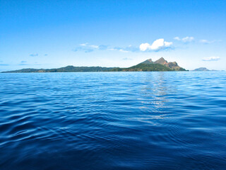 Mangareva, Gambier Islands, French Polynesia, Southern Pacific, visible Mt. Duff.