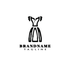 dress logo template icon design black isolated vector