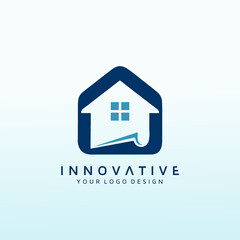 Real estate mortgage vector logo design