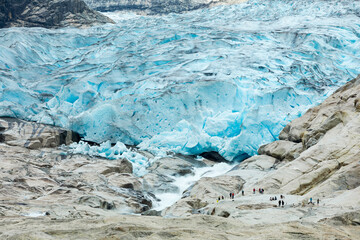 Glacial ice sheet of Jostedal Glacier
