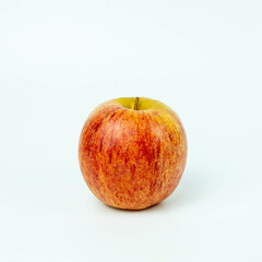 Fresh red apple fruit isolated on white background