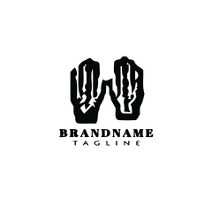 hand human design logo template icon vector illustration