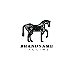 horse logo cartoon design icon vector illustration