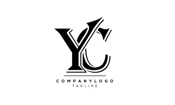 Abstract Letter Initial YC CY Vector Logo Design Template