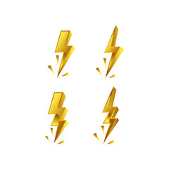 Cartoon lighting set vector design