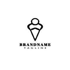 ice cream logo cartoon design icon illustration