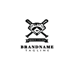 cute baseball logo design template icon vector illustration