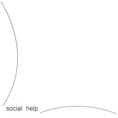 Social help card vector illustration