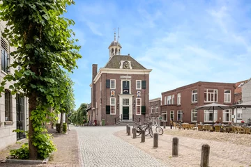 Foto op Canvas The town hall of the fortified town of Nieuwpoort., Zuid-Holland province, The Netherlands © Holland-PhotostockNL