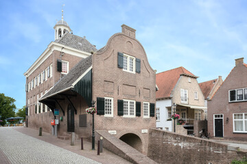 The town hall of the fortified town of Nieuwpoort., Zuid-Holland province, The Netherlands