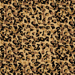Fashionable Leopard Seamless Pattern. Stylized Spotted Leopard Skin Background for Fashion