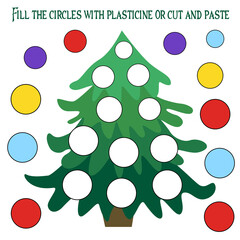 Christmas tree, Christmas balls, decorate a Christmas tree, game, set