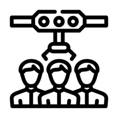 employee selection line icon vector. employee selection sign. isolated contour symbol black illustration