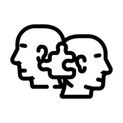 compatibility human line icon vector. compatibility human sign. isolated contour symbol black illustration