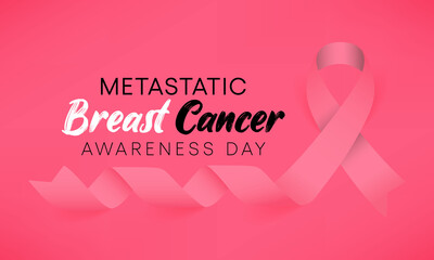 Metastatic Breast Cancer awareness day is observed every year on October 13, also referred to as advanced breast cancer that has spread beyond the part of the body where it started, Vector art