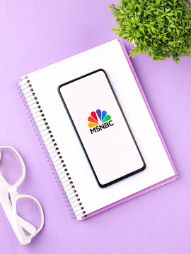 Assam, India - June 21, 2021 : MSNBC Tv Logo On Phone Screen Stock Image.