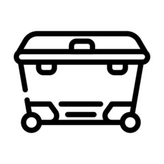 waste container line icon vector. waste container sign. isolated contour symbol black illustration