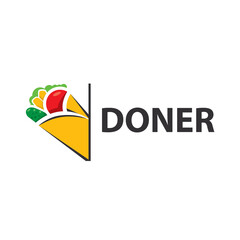 Vector logo of shawarma and doner kebab