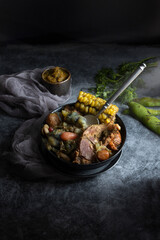 typical Colombian dish Cocido boyacense