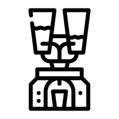cocktail machine line icon vector. cocktail machine sign. isolated contour symbol black illustration