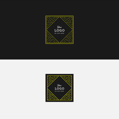 Vector badge template for label or logo design
