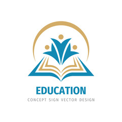 Education badge logo design. University high school emblem. Vector illustration.  - 452210947