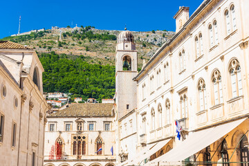Obraz premium Old buildings in Dubrovnik historice center, Croatia