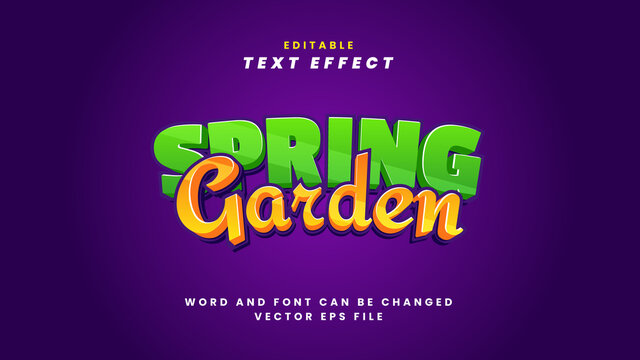 Spring garden editable text effect