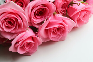 greeting card. bouquet of roses and place for text 