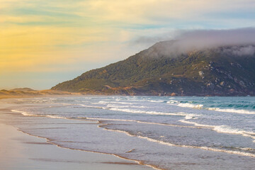 beach at sunset in Florianópolis, Santa Catarina, Brazil