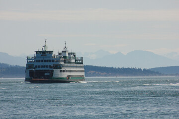 ferry in the bosphorus strait
