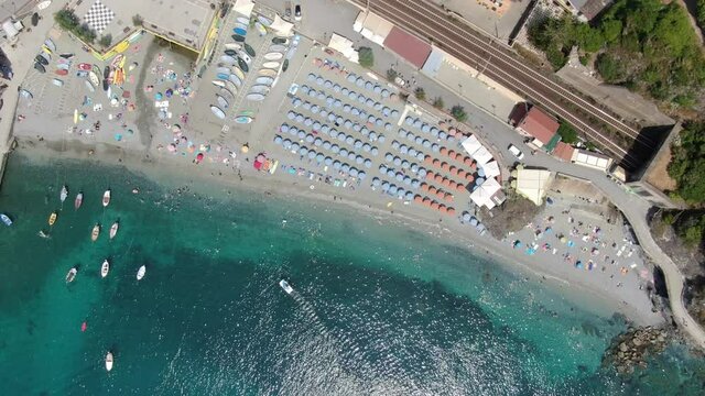 Aerial view of Monterosso al Mare town, Cinque Terre, Italy