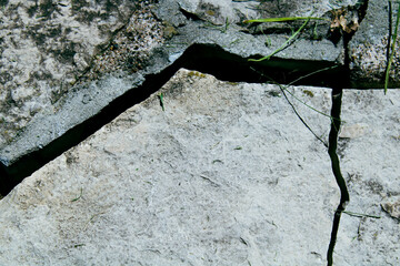 Gray Stone With Green Grass
