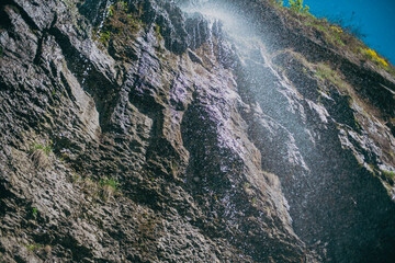 waterfall in the mountains