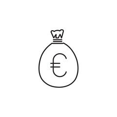 stock euro currency icon vector