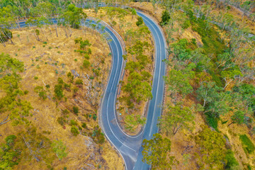 オーストラリア・アデレードの町や海をドローンで空撮している風景 Drone aerial view of the city and ocean in Adelaide, Australia. 