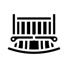 baby furniture glyph icon vector. baby furniture sign. isolated contour symbol black illustration