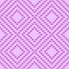 Pink luxury background with beads and rhombuses. Vector illustration. 