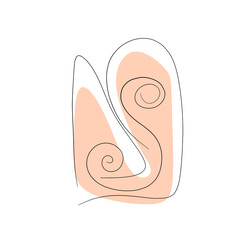 Abstract drawing line