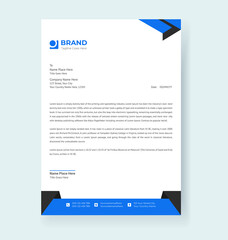 Letterhead Template Design For Professional Business Project. Corporate Modern Creative Editable Letterhead Template Design Vector.