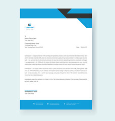 Letterhead Template Design For Professional Business Project. Corporate Modern Creative Editable Letterhead Template Design Vector.