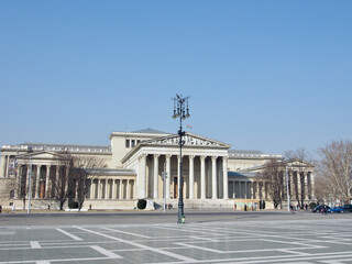 Obraz premium Budapest, Hungary - 12.01.2021: Millenium Monument in Budapest, Hungary