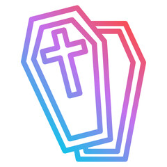 Fototapeta premium coffin gradient icon