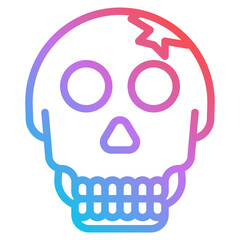 skull gradient icon